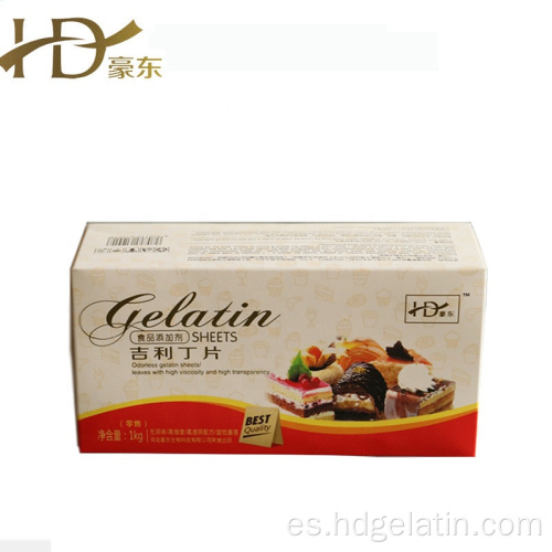 Hoja de gelatina halalcertificada de hueso de vaca caliente